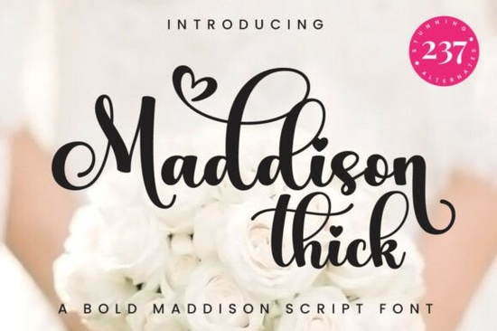 Maddison Thick Font